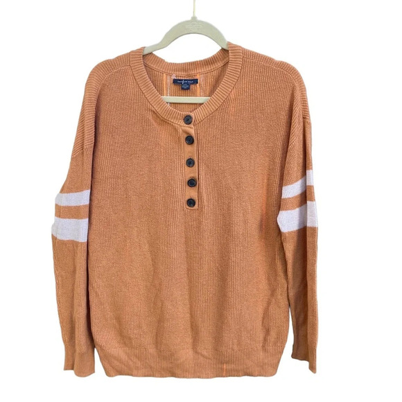 American Eagle Outfitters Sweaters - AMERICAN EAGLE TAN VARSITY SWEATER